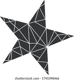 Vector abstract polygonal geometric star
