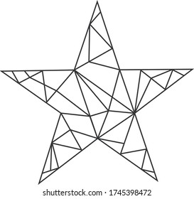 Vector abstract polygonal geometric star