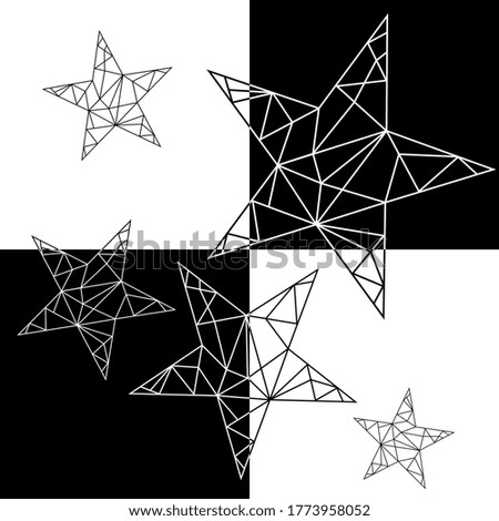 Vector abstract polygonal geometric abstract star