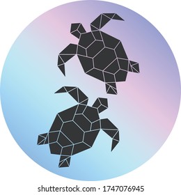 Vector abstract polygonal geometric abstract turtle