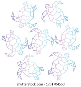 Vector abstract polygonal geometric abstract turtle