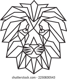 Vector abstract polygonal geometric wild animal