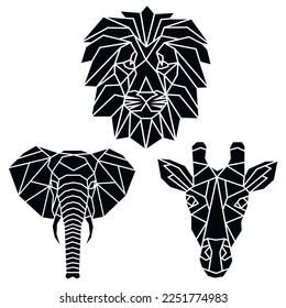 Vector abstract polygonal geometric wild animal