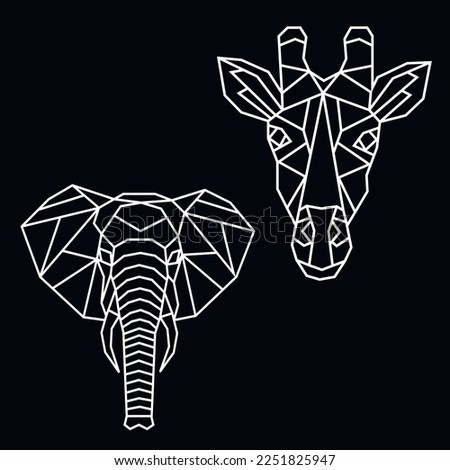 Vector abstract polygonal geometric wild animal