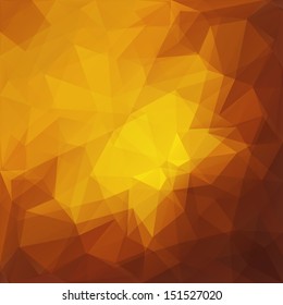 Vector abstract polygonal gold autumn background
