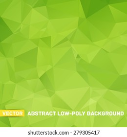 Vector abstract polygonal green background