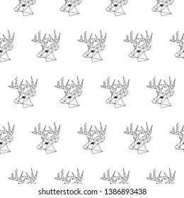 Vector. Abstract polygonal the head of a deer.