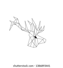 Vector. Abstract polygonal the head of a deer.
