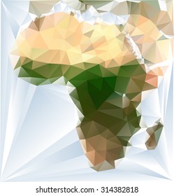 mapa poligonal abstracto vectorial de África