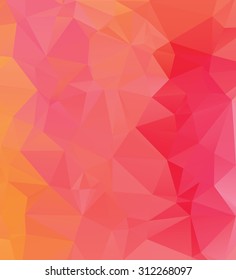 Vector abstract polygonal pink background.