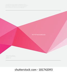 Vector abstract polygonal pink geometric background
