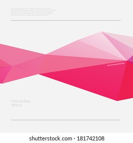 Vector abstract polygonal pink geometric background