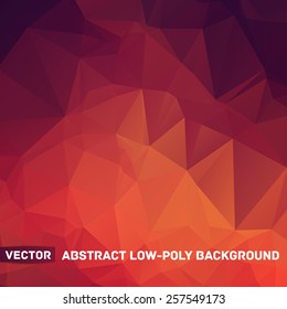 Vector Abstract Polygonal Red Background