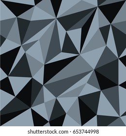 Vector abstract polygonal seamless dark gray background 