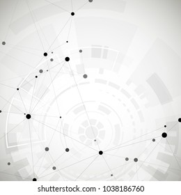 Vector abstract polygonal social network and creative background