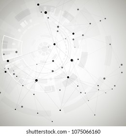 Vector abstract polygonal social network and creative background.