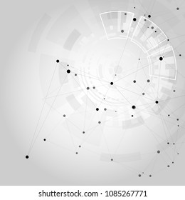 Vector abstract polygonal social network and creative background.
