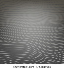 Vector Abstract Polygonal Space. Low Poly Grey Background with Connecting Dot. Big Data. Connection Structure. Grid with Dots Texture.