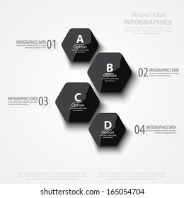 Vector abstract polygons background illustration, infographic template with place for your content