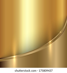 Vector abstract  precious metal background with curve