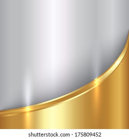 Vector abstract  precious metal background with curve