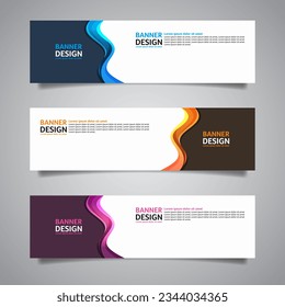 Vector abstract presentation banner background design template.