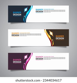 Vector abstract presentation banner background design template.