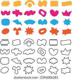Vector abstract price labels minimalistic decorative stickers for product information simple geometric shapes for price