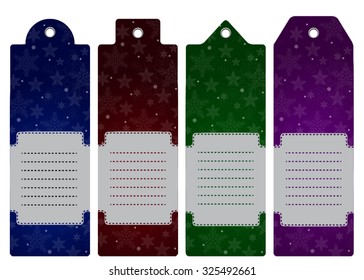 Vector abstract. Price lists, tag. Winter sale.