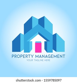 Vector abstract, property management symbol or logo.