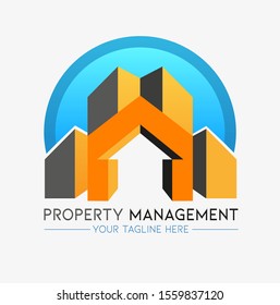 Vector abstract, Property management symbol or icon.