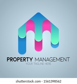 Vector abstract, Property management symbol or icon.