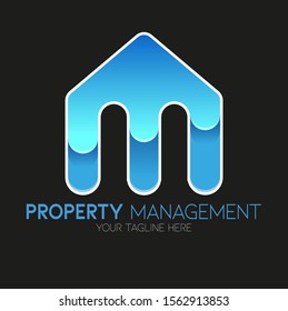Vector abstract, Property management symbol or icon.