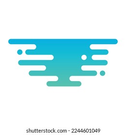 vector abstract puddle logo design