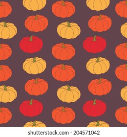 Vector abstract pumpkin seamless pattern.