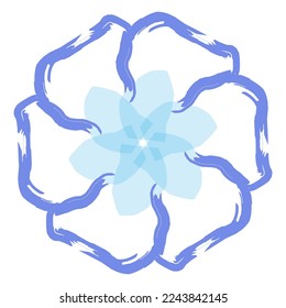 Vektorgrafik abstrakter violetter Blume für Logo