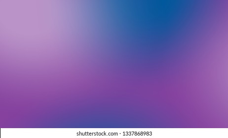 Vector abstract purple, blue and pink blurred gradient mesh background with light. Trendy colors. Smooth gradient texture color, shiny bright website pattern, banner header