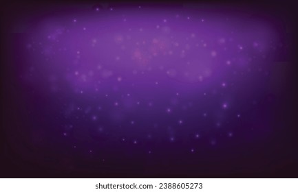 Vector abstract purple bokeh light sparkles banner.