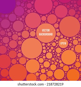 Vector abstract purple circles background