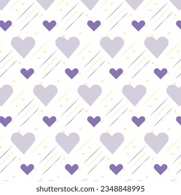 
Vector abstract purple heart vector seamless pattern
