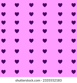 vector abstract purple hearts fabric and pink background