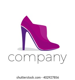 Vector abstract purple shoes, isolated icon