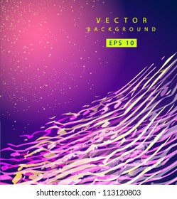 Vector abstract purple wave