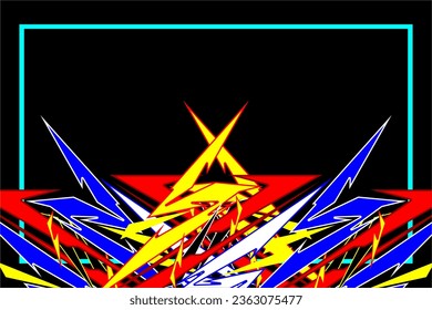 vector abstract racing background design with a unique striped pattern and a combination of bright colors, suitable for your racing background with a black background