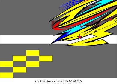 vector abstract racing background design with a unique striped pattern and a combination of bright and unique colors. with a cool effect, suitable for your racing design