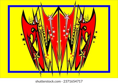 vector abstract racing background design with a unique striped pattern and a combination of bright and unique colors. with a cool effect, suitable for your racing design