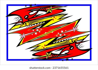 vector abstract racing background design with a unique striped pattern and a combination of bright colors such as red and others. with a cool effect, suitable for your racing design