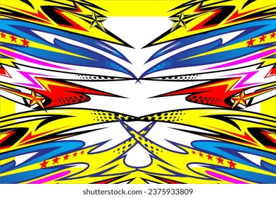 vector abstract racing background design with a unique striped pattern and a combination of bright colors that looks beautiful, suitable for your racing background