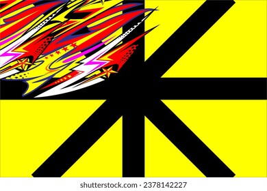 vector abstract racing background design with a unique striped pattern and a combination of bright colors