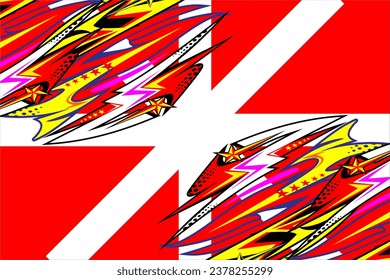 vector abstract racing background design with a unique line pattern and a combination of bright colors. suitable for your racing design